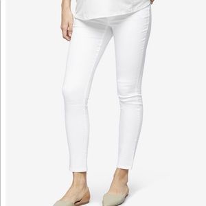 Luxe Essentials Maternity White Skinny Jeans